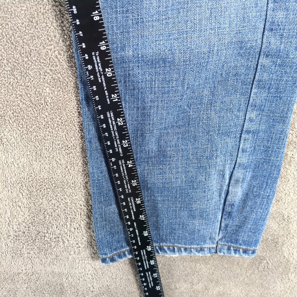 Earl Jean Mens 38x32 Blue Wash Denim Straight Leg Jeans Pants - Picture 6 of 10